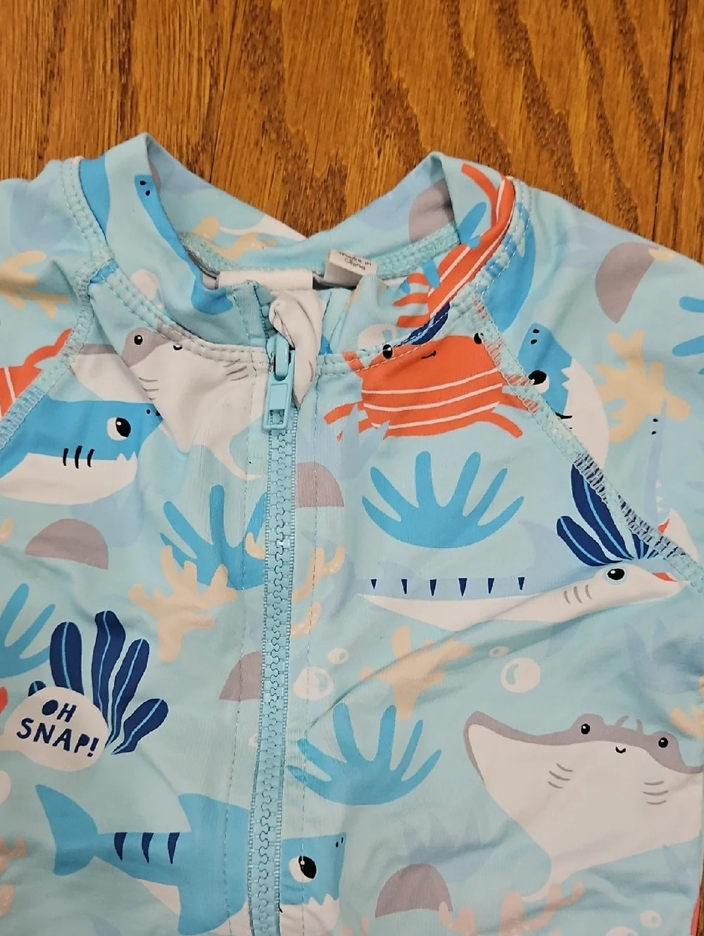 Earth Nymph bathing suit / Rash Suit baby/toddler size 2 Oceanic Print